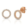 Open Circle Studs Rose Gold Plated earrings-studs