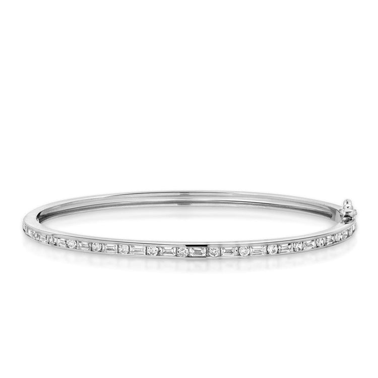 Baguette Bracelet Rhodium bracelet-bangle