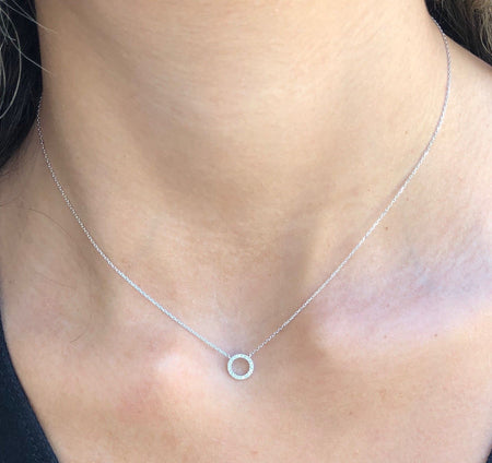 Tiny Open Circle Necklace necklace-short