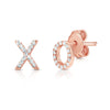 Xo Earrings Rose Gold Earrings-Studs