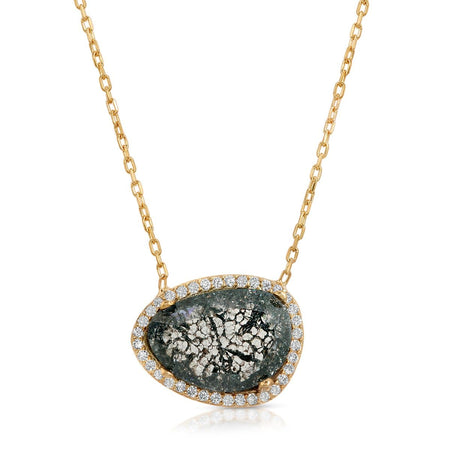 Zircon Gemstone Necklace Gold necklace-short