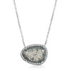 Zircon Gemstone Necklace Rhodium necklace-short